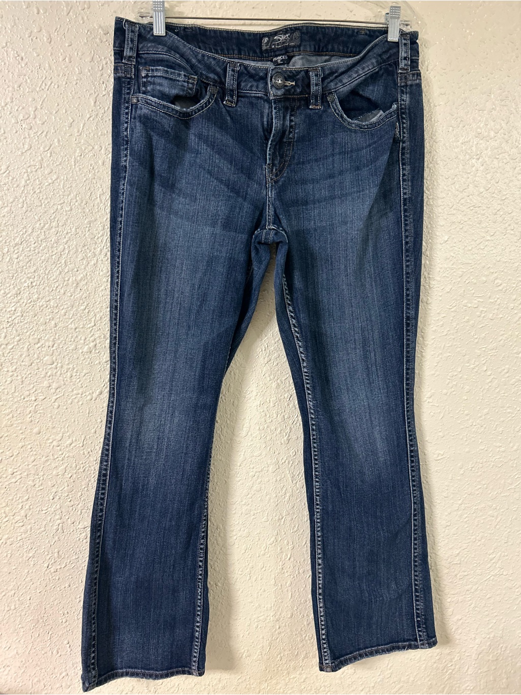 Silver Jeans Womens Dark Indigo Bootcut Stretch Jeans
